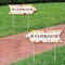 Big Dot of Happiness Fall Foliage Wedding Bathroom Signs - Autumn Leaves Wedding Sign Arrow - Double Sided Directional Yard Signs - Set of 2
